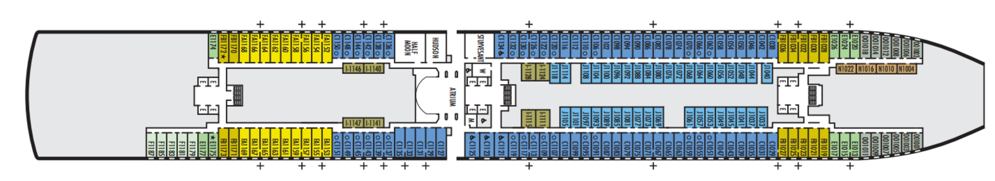 Deck 1 - Main Deck plan
